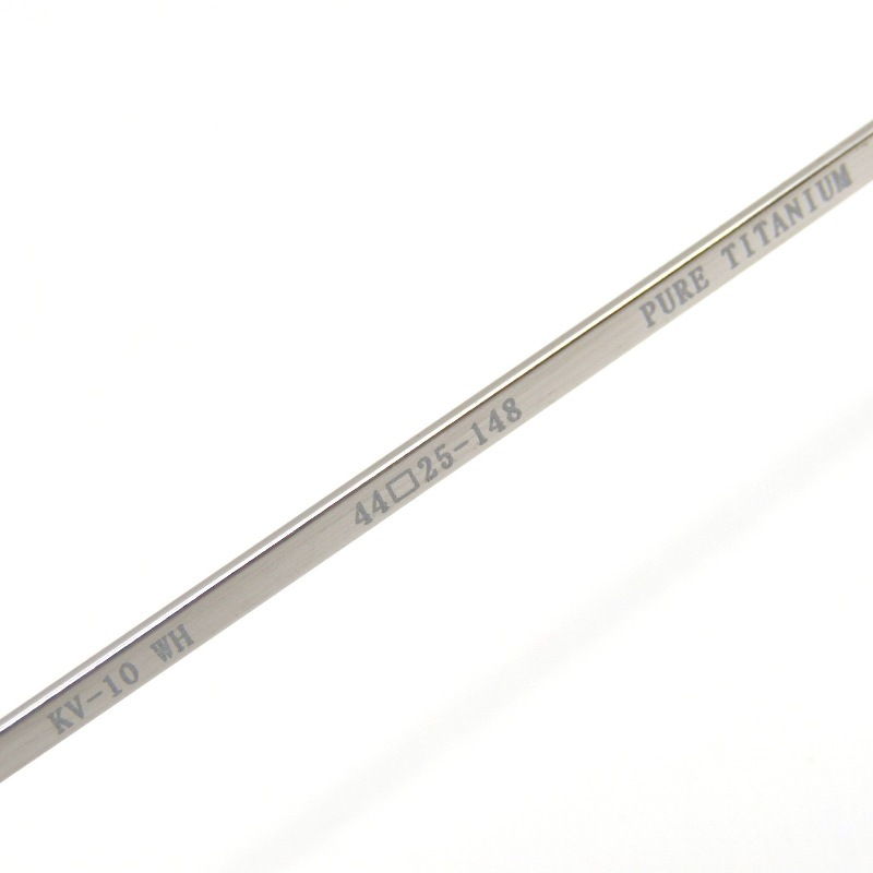 美品 金子眼鏡 カネコガンキョウ メガネフレーム KV-10 日本製 VINTAGEシリーズ ラウンド WH ホワイト/アンティークシルバー 65009027_画像4