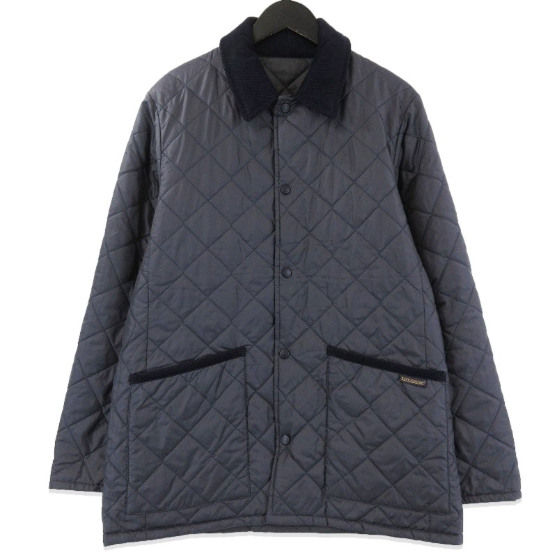 LAVENHAM ラベンハム キルティングジャケット リバーシブル 中綿 英国製 ネイビー ブラック 36 71013844_画像1