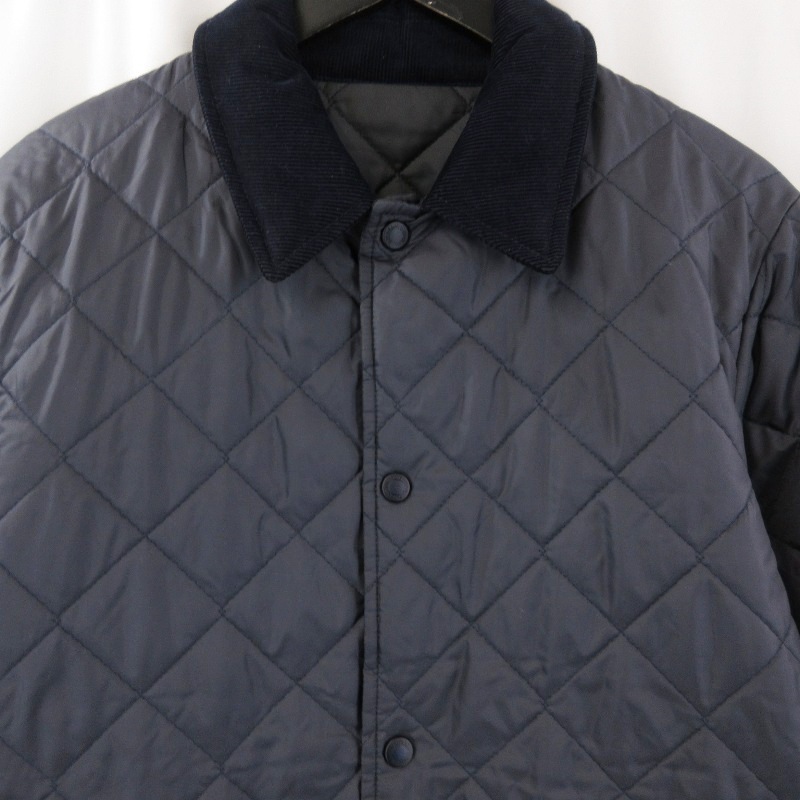 LAVENHAM ラベンハム キルティングジャケット リバーシブル 中綿 英国製 ネイビー ブラック 36 71013844_画像3