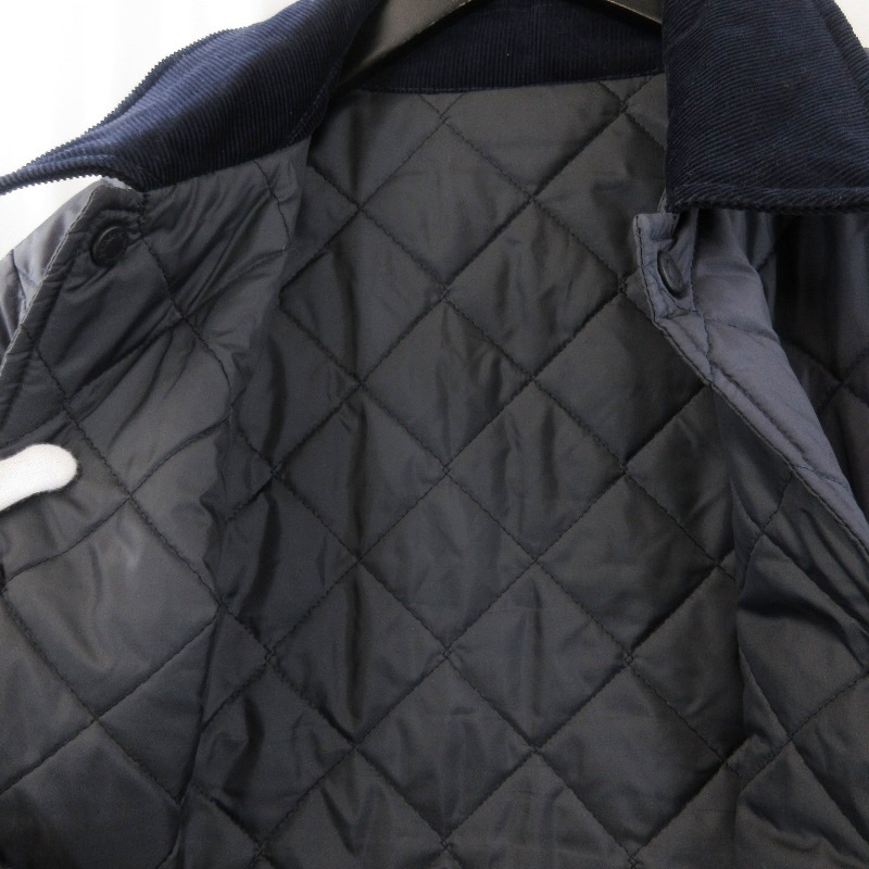 LAVENHAM ラベンハム キルティングジャケット リバーシブル 中綿 英国製 ネイビー ブラック 36 71013844_画像4