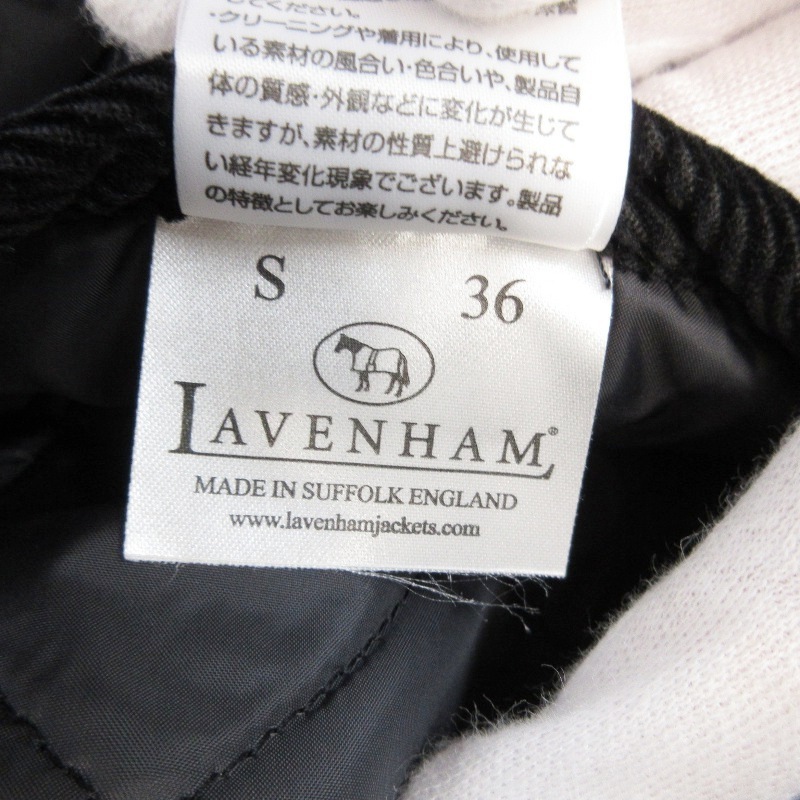LAVENHAM ラベンハム キルティングジャケット リバーシブル 中綿 英国製 ネイビー ブラック 36 71013844_画像7
