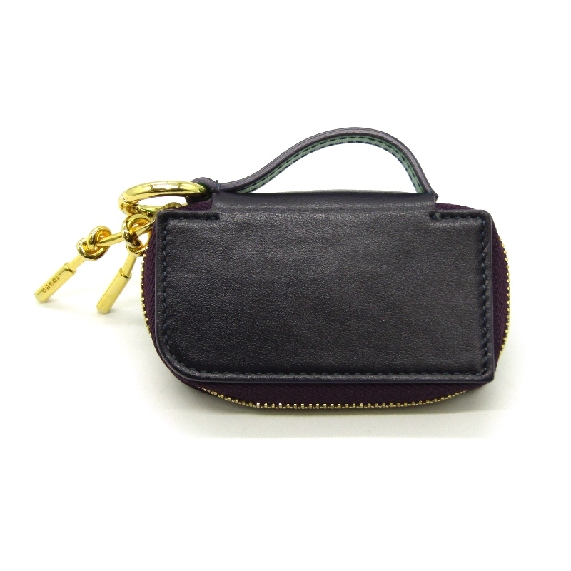 sacai サカイ キーケース S122-01 バイカラー ハンドル型 カウハイド イタリア製 グリーン 24005623_画像2