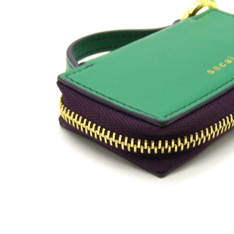 sacai サカイ キーケース S122-01 バイカラー ハンドル型 カウハイド イタリア製 グリーン 24005623_画像3