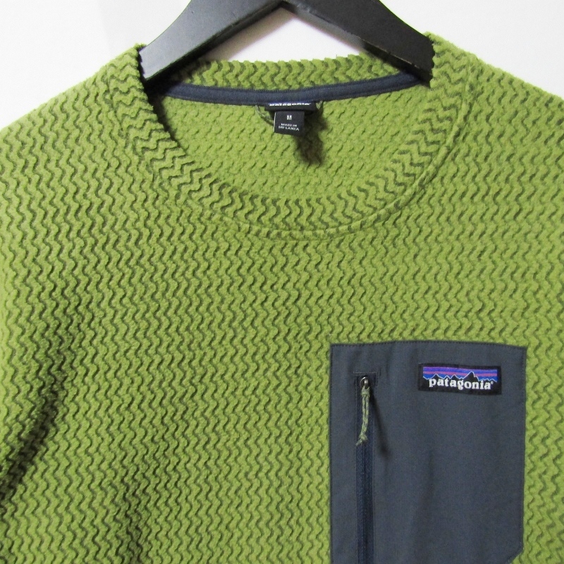 patagonia パタゴニア R1 エア クルー フリースクルーネック 40235 21AW プルオーバー フリース グリーン M 27111858_画像3