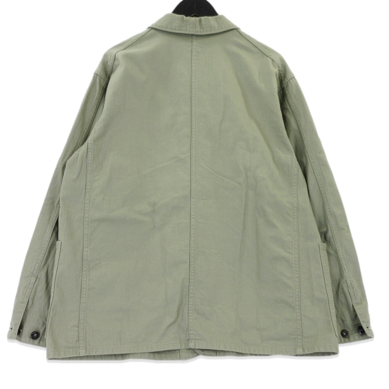 POST O'ALLS ポストオーバーオールズ カバーオール ヘリンボーン 1106-HBTS 3 Pocket Jacket ワークジャケット カーキ M 99000074_画像2