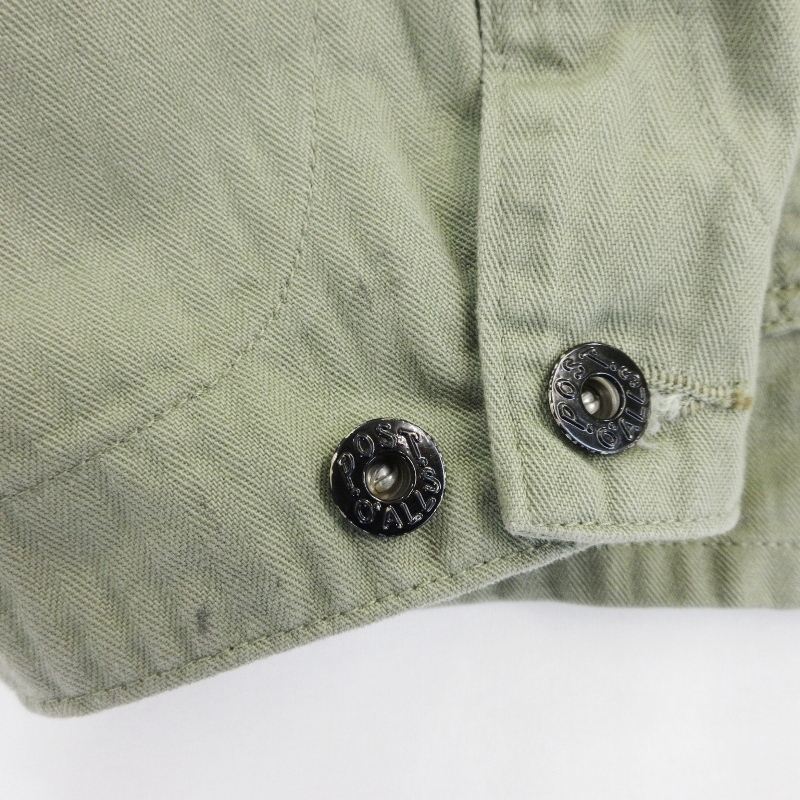 POST O'ALLS ポストオーバーオールズ カバーオール ヘリンボーン 1106-HBTS 3 Pocket Jacket ワークジャケット カーキ M 99000074_画像6