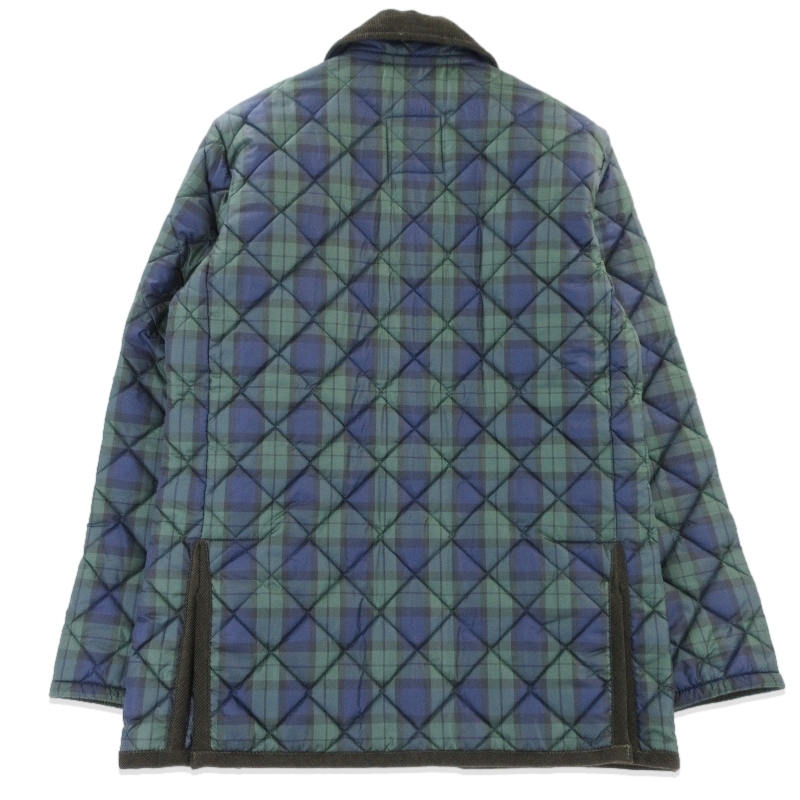 LAVENHAM ラベンハム キルティングジャケット チェック 中綿 コート イギリス製 グリーン 34 99000068_画像2