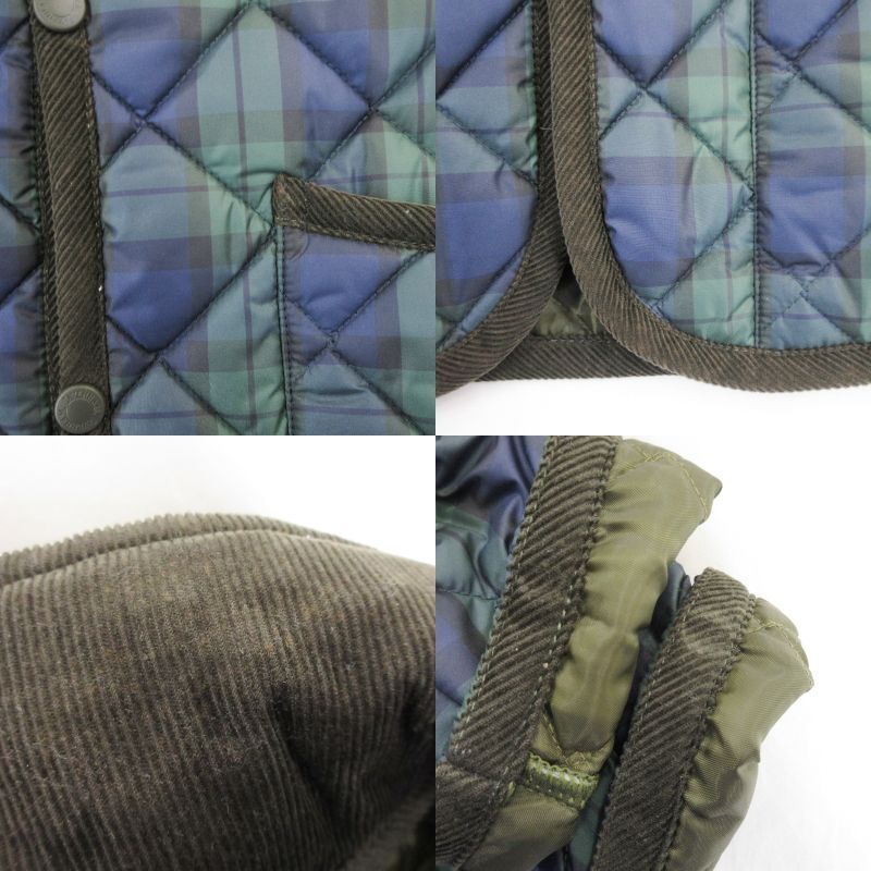 LAVENHAM ラベンハム キルティングジャケット チェック 中綿 コート イギリス製 グリーン 34 99000068_画像6