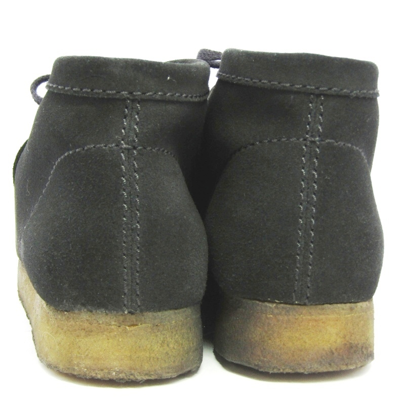 Clarks クラークス UK8.5G ワラビー ブーツ 16050 WALLABEE クレープソール モカシン ワークブーツ 黒 ブラック スエード 35005023_画像3