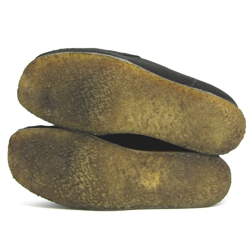 Clarks クラークス UK8.5G ワラビー ブーツ 16050 WALLABEE クレープソール モカシン ワークブーツ 黒 ブラック スエード 35005023_画像4