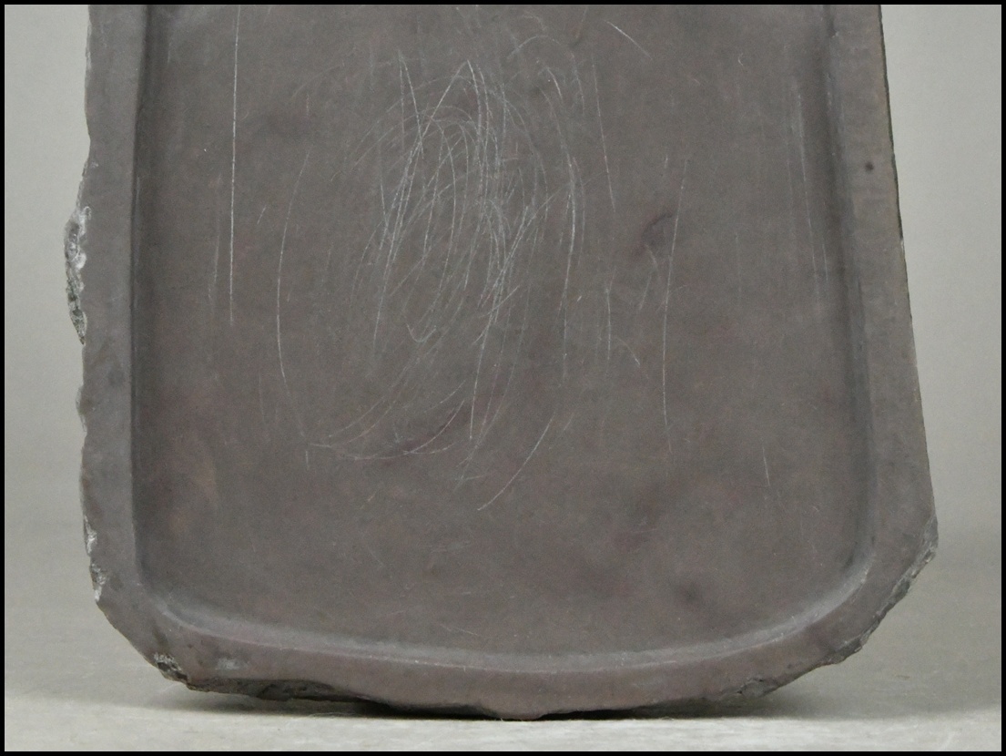 【NNK】中国美術 唐物 広東省肇慶市 松鶴彫刻 端渓硯 唐木箱 文房四方 書道具 D7-1111-3_画像5