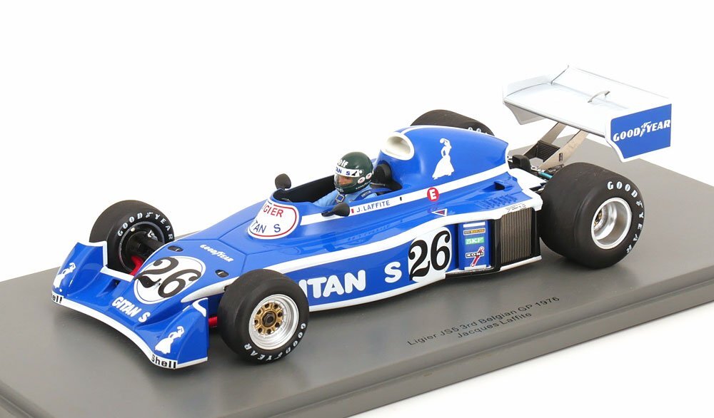 Spark 1/18 レジン プロポーションモデル 1976年ベルギーGP 第３位 リジェ LIGIER - JS5 No.26 3rd BELGIUM GP 1976 JACQUES LAFFITE_画像1