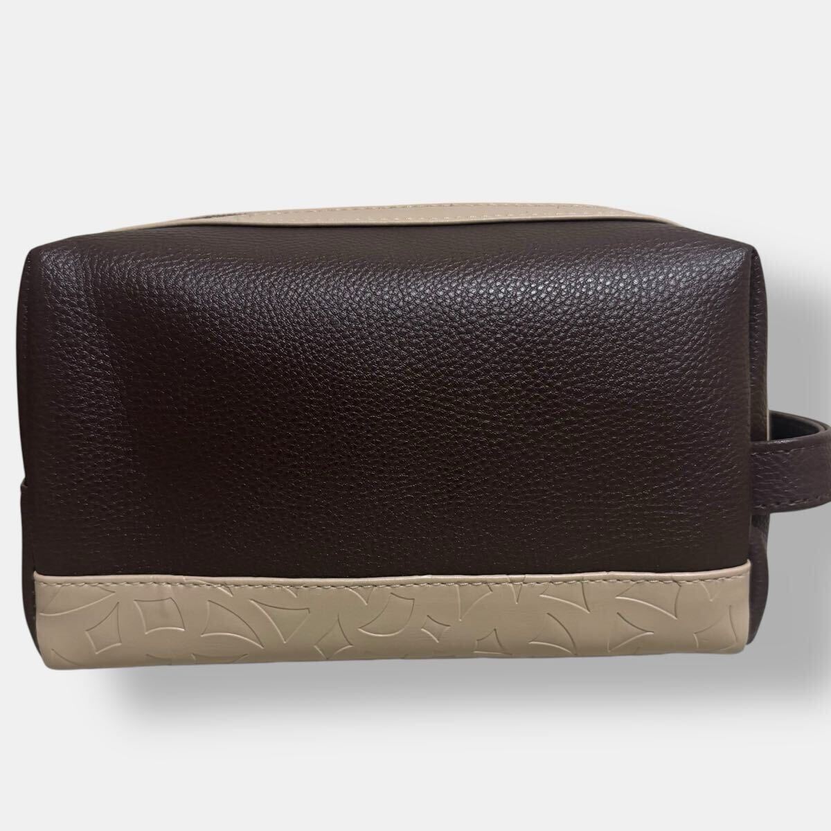 1円~ 新品未使用 希少 BVLGARI ブルガリ セカンドバッグ クラッチバック ポーチ ハンド サークルロゴ ビジネス メンズ 通勤 持ち手 旅行_画像3