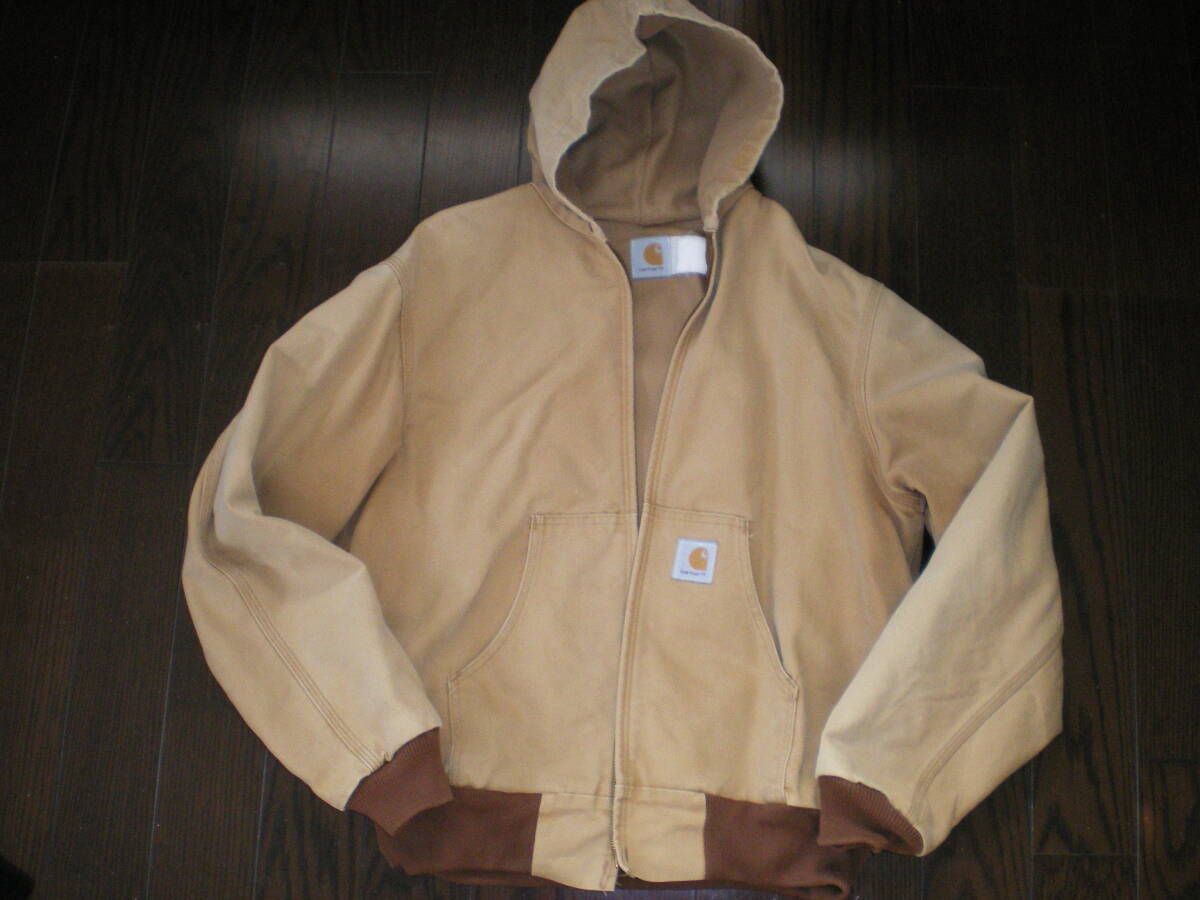 ★ 米国製 Carhartt / アクティブジャケット フルジップ フード付 フェード / M(実寸 肩幅53cm身幅62cm着丈69cm袖丈66cm) ★_画像1