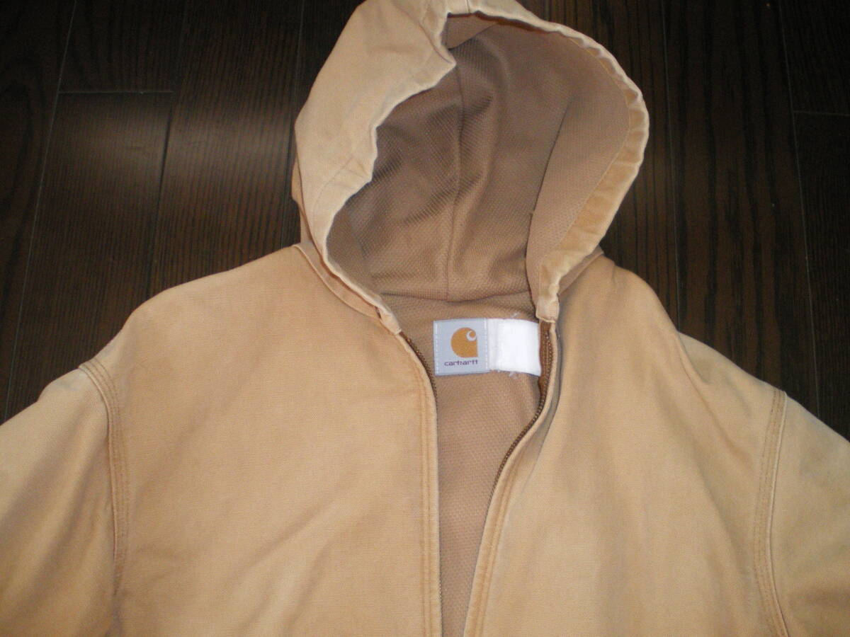 ★ 米国製 Carhartt / アクティブジャケット フルジップ フード付 フェード / M(実寸 肩幅53cm身幅62cm着丈69cm袖丈66cm) ★_画像2