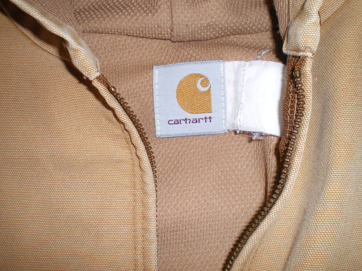 ★ 米国製 Carhartt / アクティブジャケット フルジップ フード付 フェード / M(実寸 肩幅53cm身幅62cm着丈69cm袖丈66cm) ★_画像3