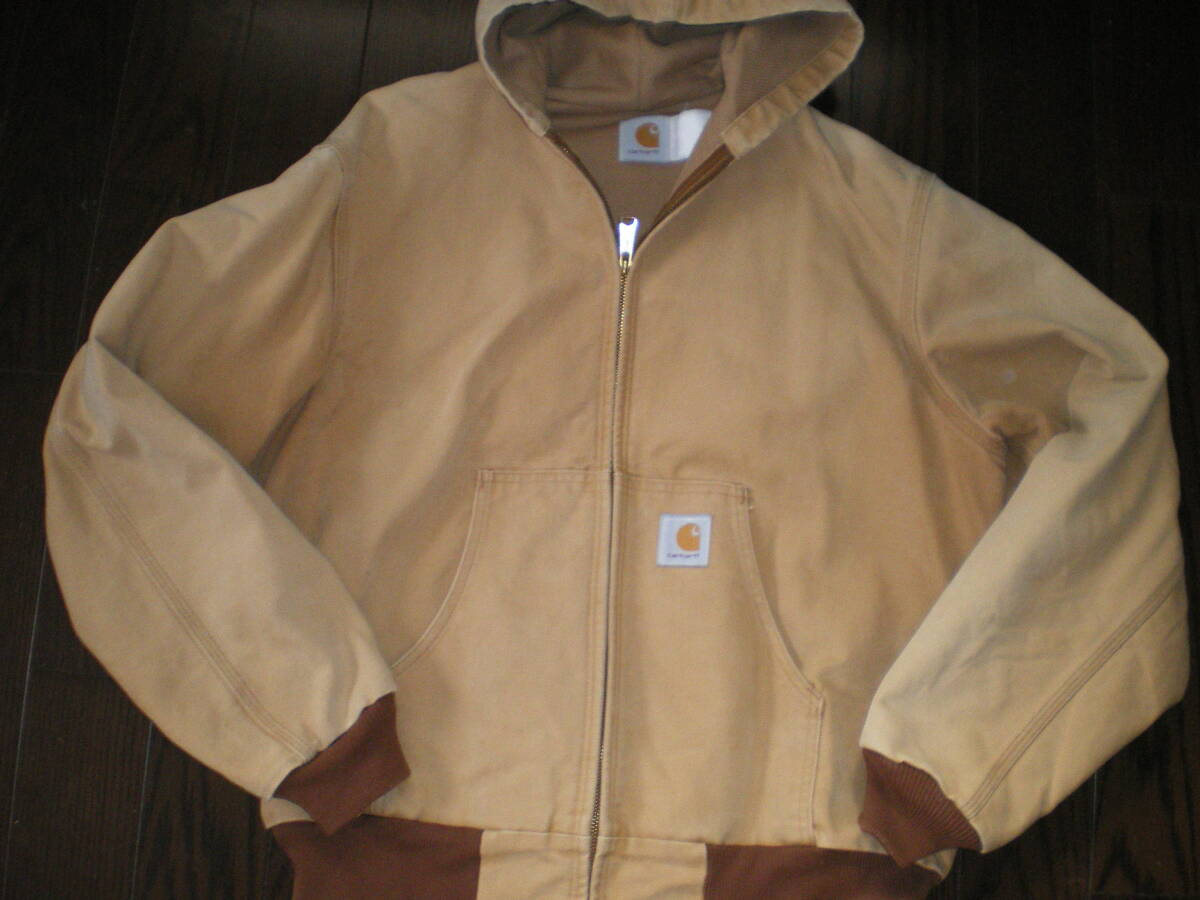 ★ 米国製 Carhartt / アクティブジャケット フルジップ フード付 フェード / M(実寸 肩幅53cm身幅62cm着丈69cm袖丈66cm) ★_画像7