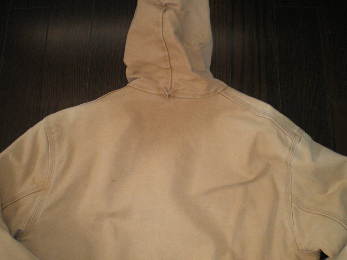 ★ 米国製 Carhartt / アクティブジャケット フルジップ フード付 フェード / M(実寸 肩幅53cm身幅62cm着丈69cm袖丈66cm) ★_画像9