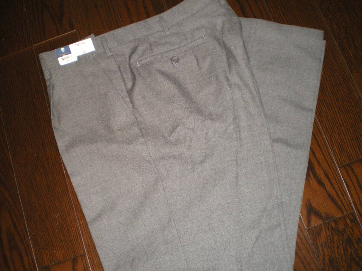 ★タグ付き新品 日本製 スラックス / ウール混紡 ワンタックパンツ / サイズ(W100cm L78cm) ★_画像1