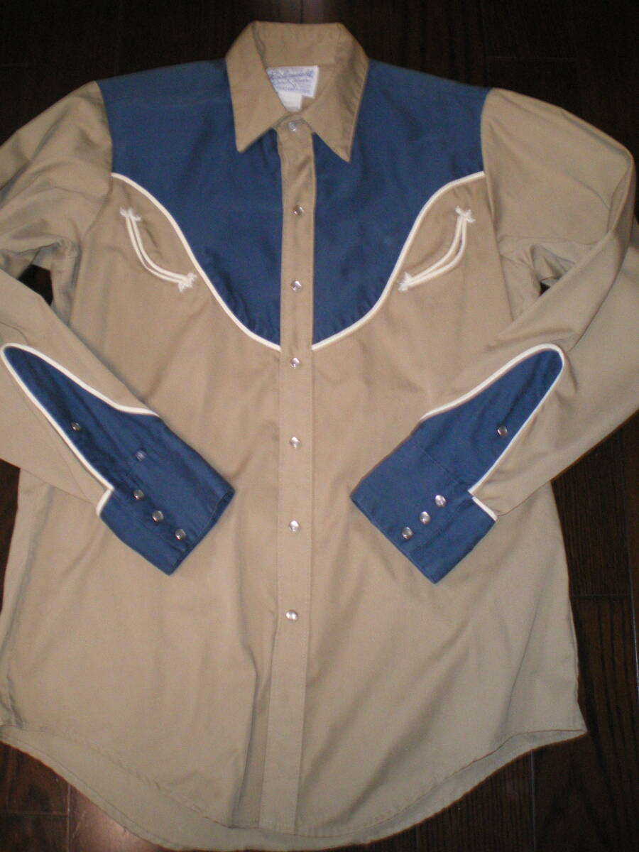 ★米国製 美品 Rockmount / ウエスタンシャツ ポリコットン / M(実寸 肩幅42cm身幅55cm着丈79㎝袖丈63㎝) ★_画像1