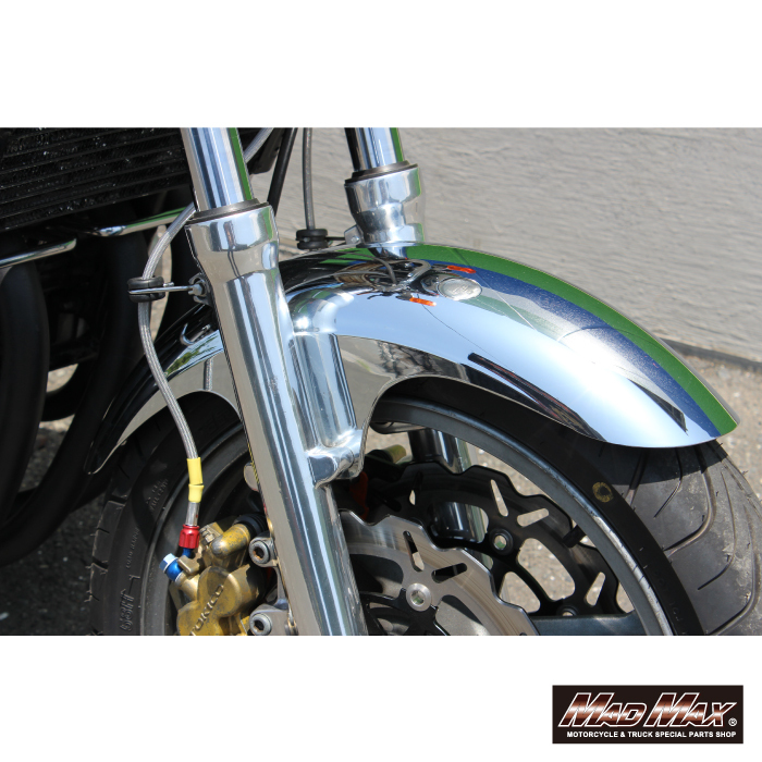 MADMAX KAWASAKI カワサキ ゼファー750 フロントフェンダー メッキ ABS樹脂メッキ仕上げ (MM19-0411-01) マッドマックス_画像5