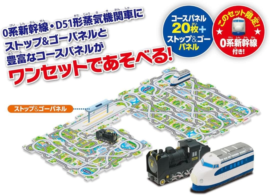新品未開封 パネルワールド DX2 走る!DXⅡストップ&ゴー! 0系 新幹線 ・ D51形 蒸気機関車セット 増田屋コーポレーション_画像2