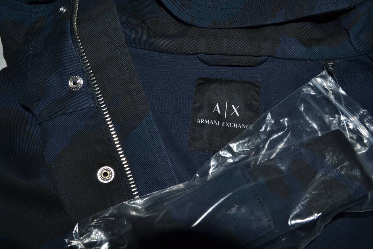 【未使用品】国内正規 ARMANI EXCHANGE アルマーニ エクスチェンジ 圧巻フーデットモッズコート M（実寸L～XL程度）ビッグシルエット 9833_画像6