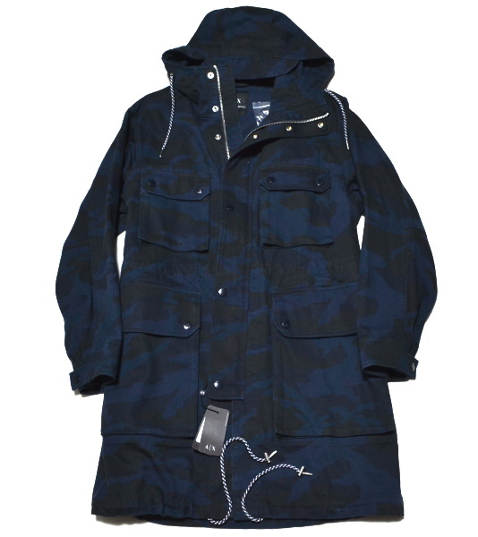 【未使用品】国内正規 ARMANI EXCHANGE アルマーニ エクスチェンジ 圧巻フーデットモッズコート M（実寸L～XL程度）ビッグシルエット 9833_画像2