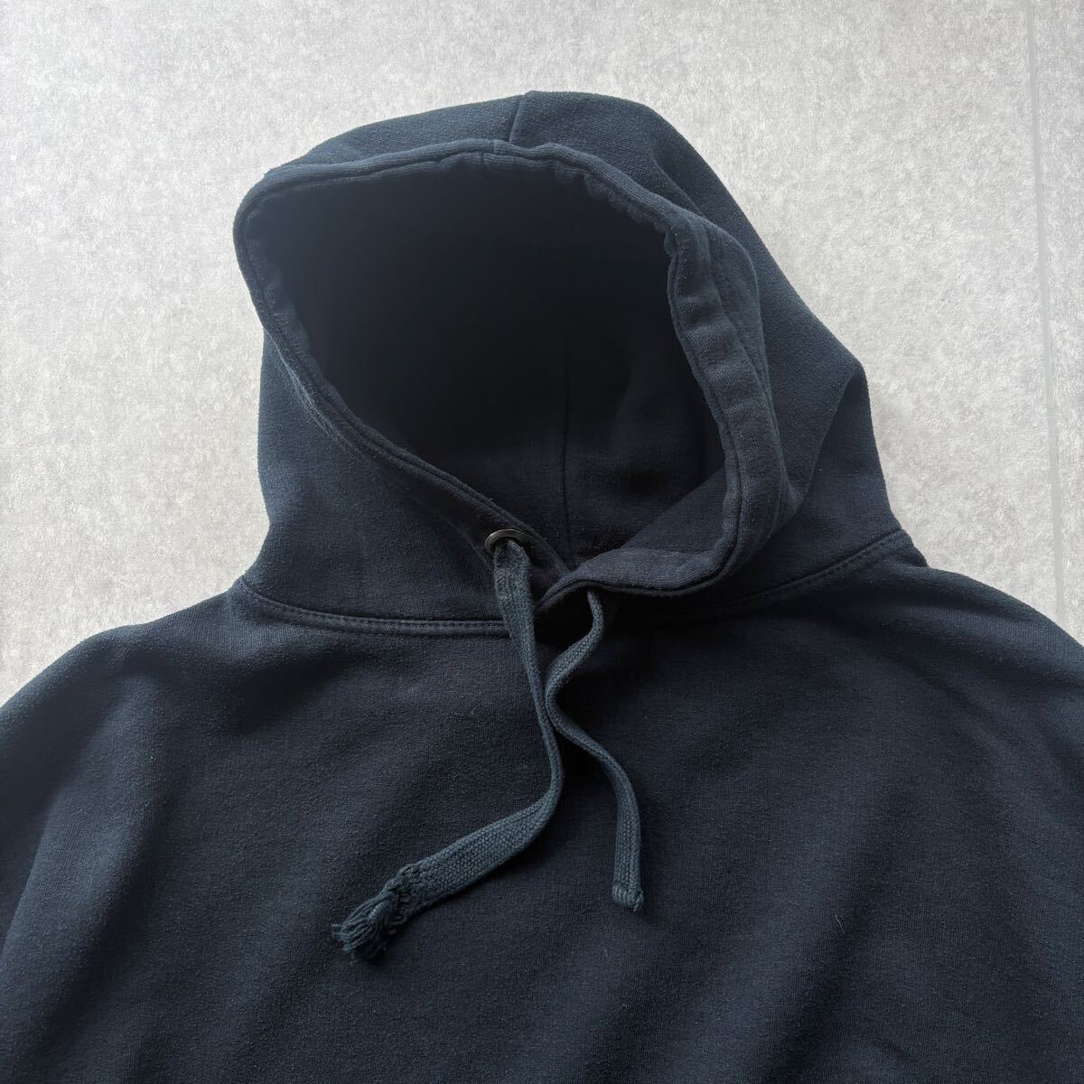 ヘビーウェイトスウェットパーカー フーディー XL 古着 ネイビー_画像2