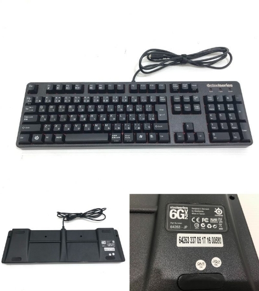 SteelSeries 6Gv2 Pro ゲーミングキーボード 赤軸 Red Switch 有線 日本語/JP配列 USB PS/2 109キー ★ 全キー同時押し対応 ★ 動作OK ★_画像4