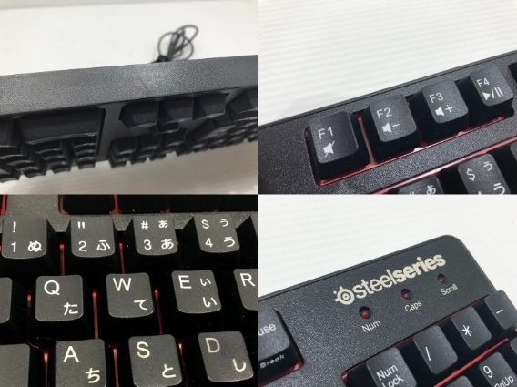 SteelSeries 6Gv2 Pro ゲーミングキーボード 赤軸 Red Switch 有線 日本語/JP配列 USB PS/2 109キー ★ 全キー同時押し対応 ★ 動作OK ★_画像5
