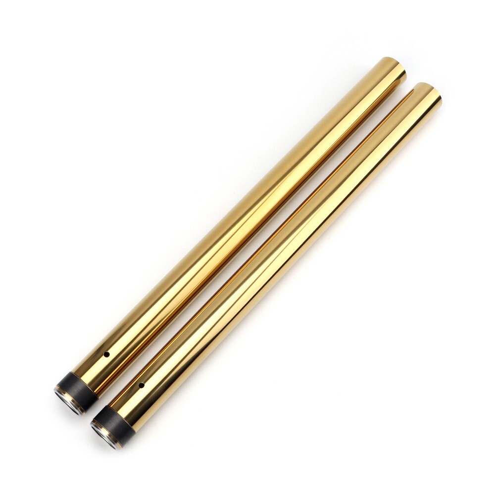 XG451 極上メッキGSX-R400 GK73A GSXR400 41mm 純正品番51110-32C10に対応 インナーチューブ ゴールド２本 新品_画像1