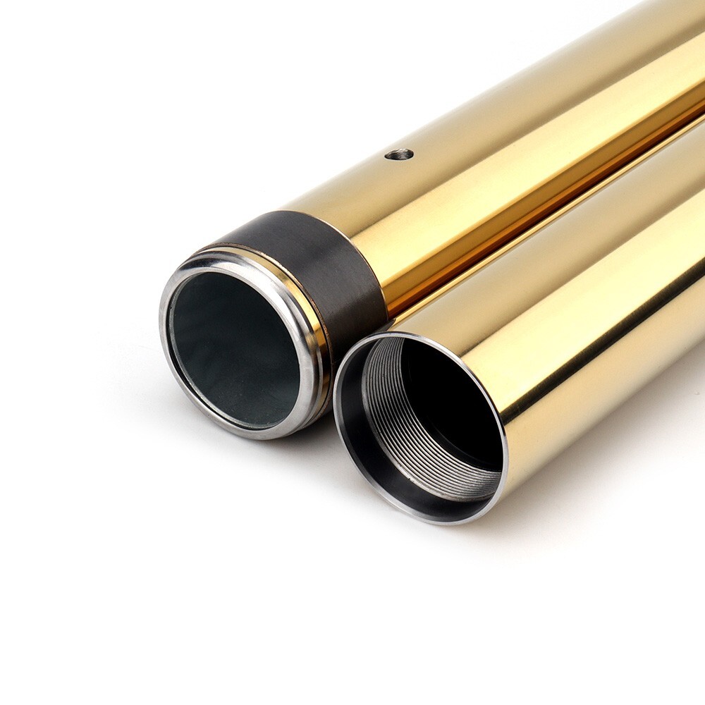 XG451 極上メッキGSX-R400 GK73A GSXR400 41mm 純正品番51110-32C10に対応 インナーチューブ ゴールド２本 新品_画像2