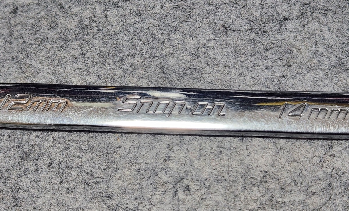 Snap-on スナップオン★XDHFM1214★ 0°オフセット ロングストレート メガネレンチ ボックスレンチ★ジャンク品_画像7