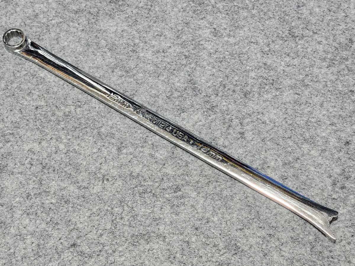 Snap-on スナップオン★XDHFM1214★ 0°オフセット ロングストレートメガネレンチ ボックスレンチ★ジャンク品_画像2