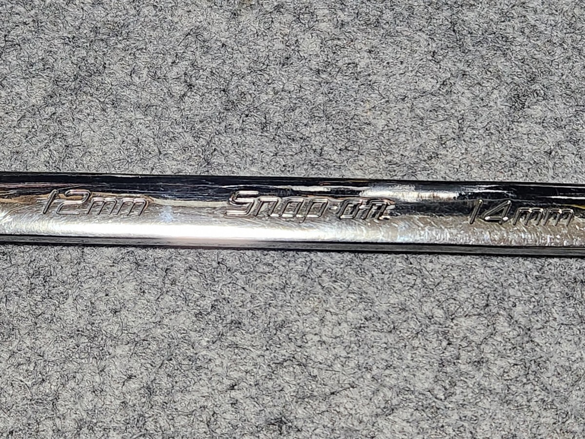 Snap-on スナップオン★XDHFM1214★ 0°オフセット ロングストレートメガネレンチ ボックスレンチ★ジャンク品_画像6