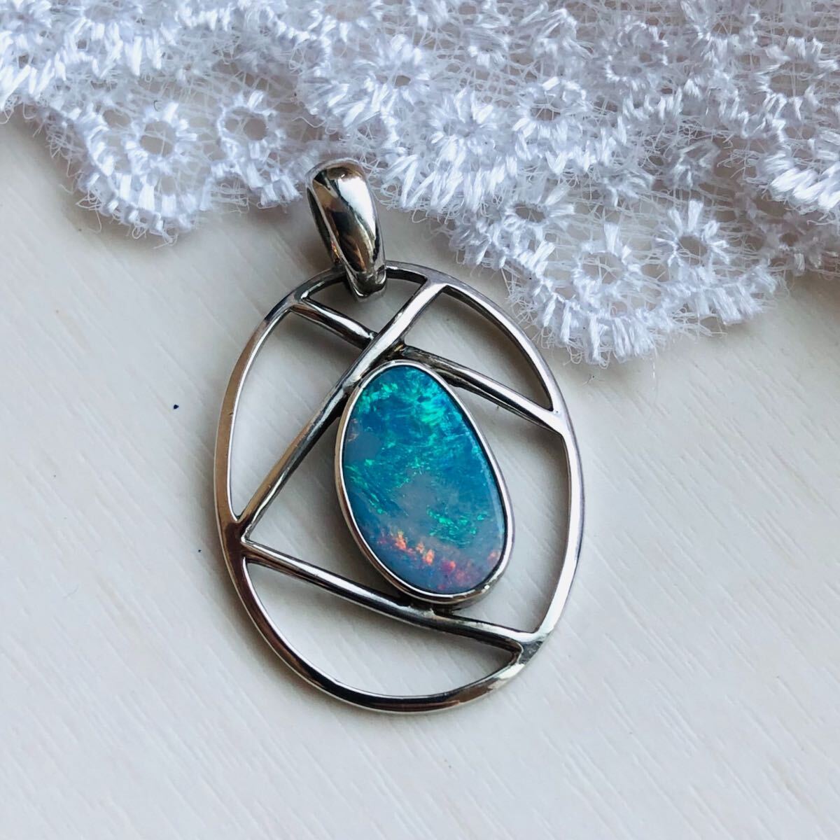 オパール シルバー925 ペンダントトップ_画像1