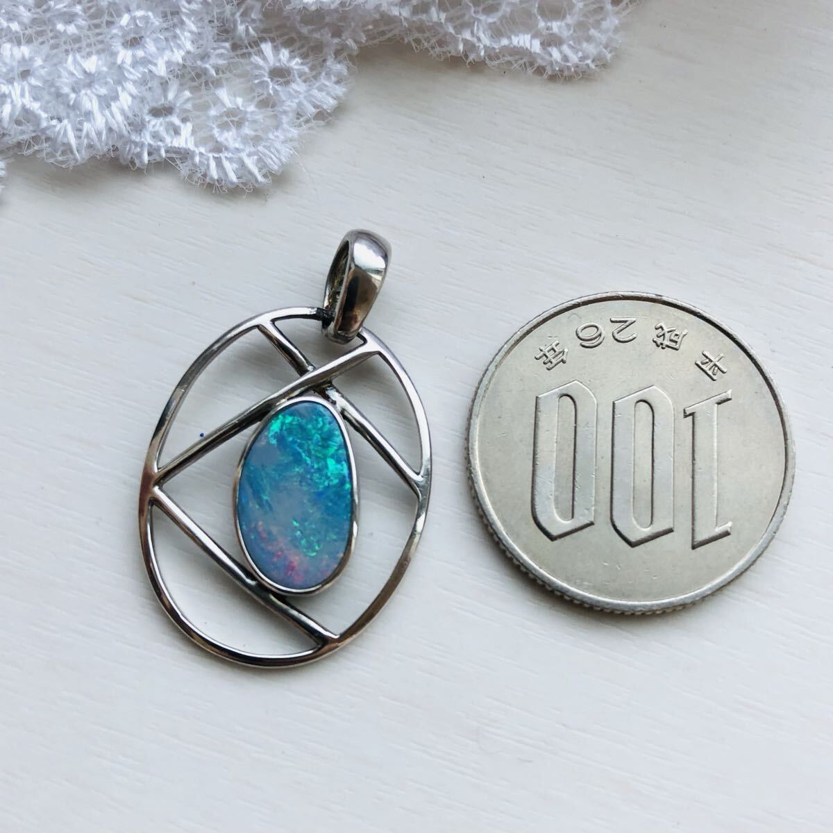 オパール シルバー925 ペンダントトップ_画像4