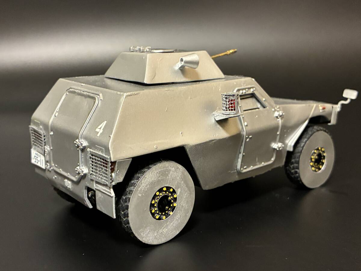 警視庁第四機動隊 小型放水警備車 仮想車両 タミヤ軽装甲機動車改造 機動隊員1名付属 素人完成品 自衛隊車両・警察車両_画像4