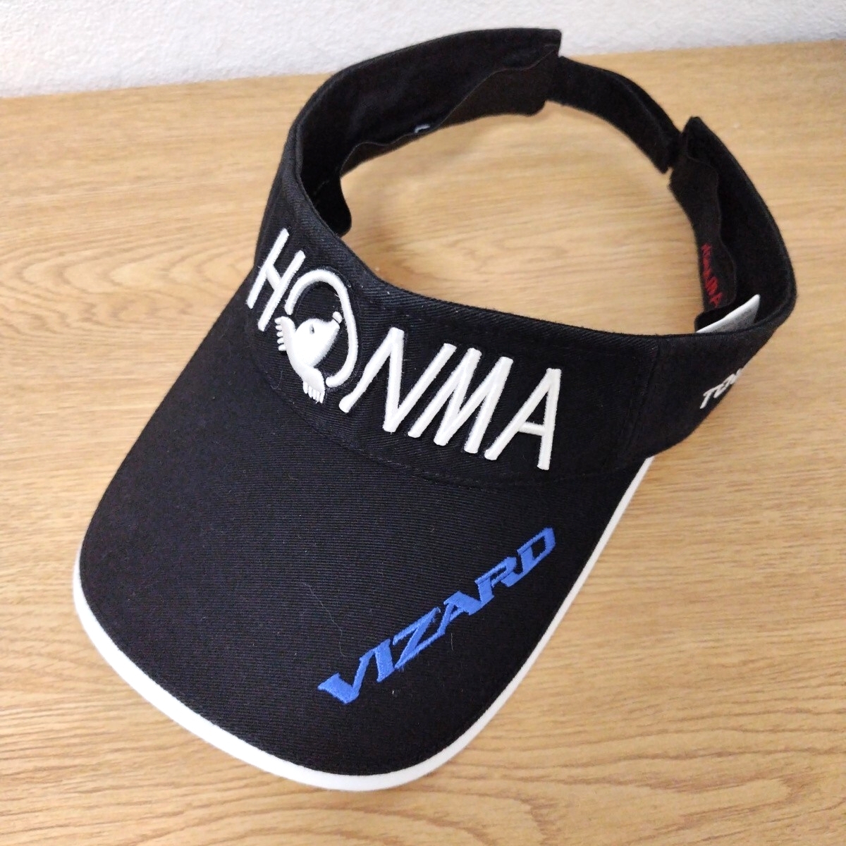 ＼送料無料／【HONMA GOLF】 本間ゴルフ サンバイザー 黒 ブラック フリーサイズ(57〜60cm) ゴルフウェア GOLF スポーツ 日よけ バイザー_画像1