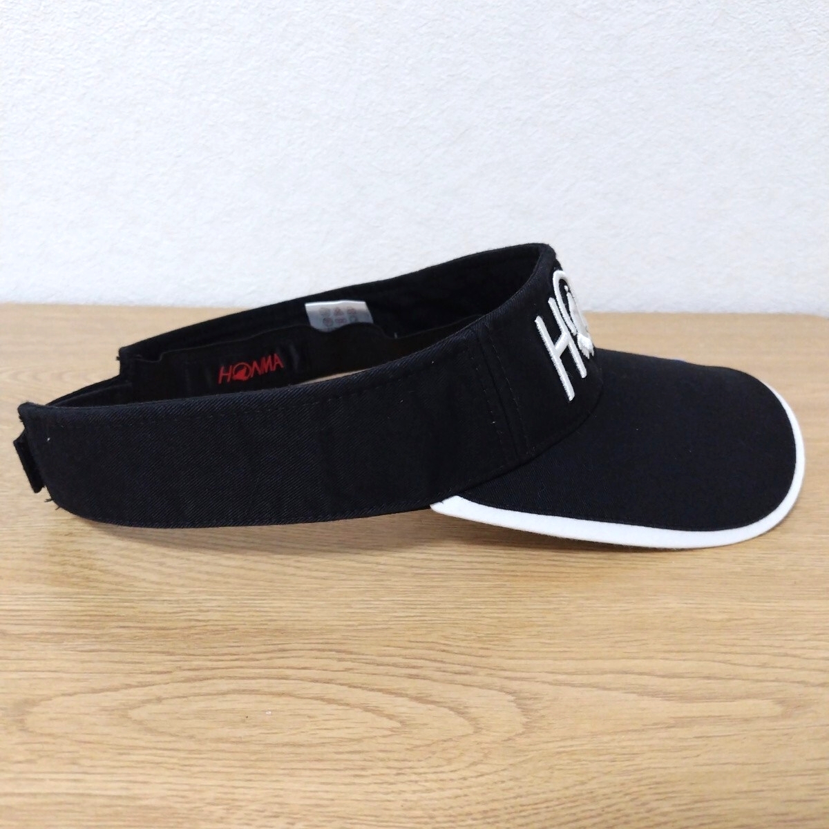 ＼送料無料／【HONMA GOLF】 本間ゴルフ サンバイザー 黒 ブラック フリーサイズ(57〜60cm) ゴルフウェア GOLF スポーツ 日よけ バイザー_画像4