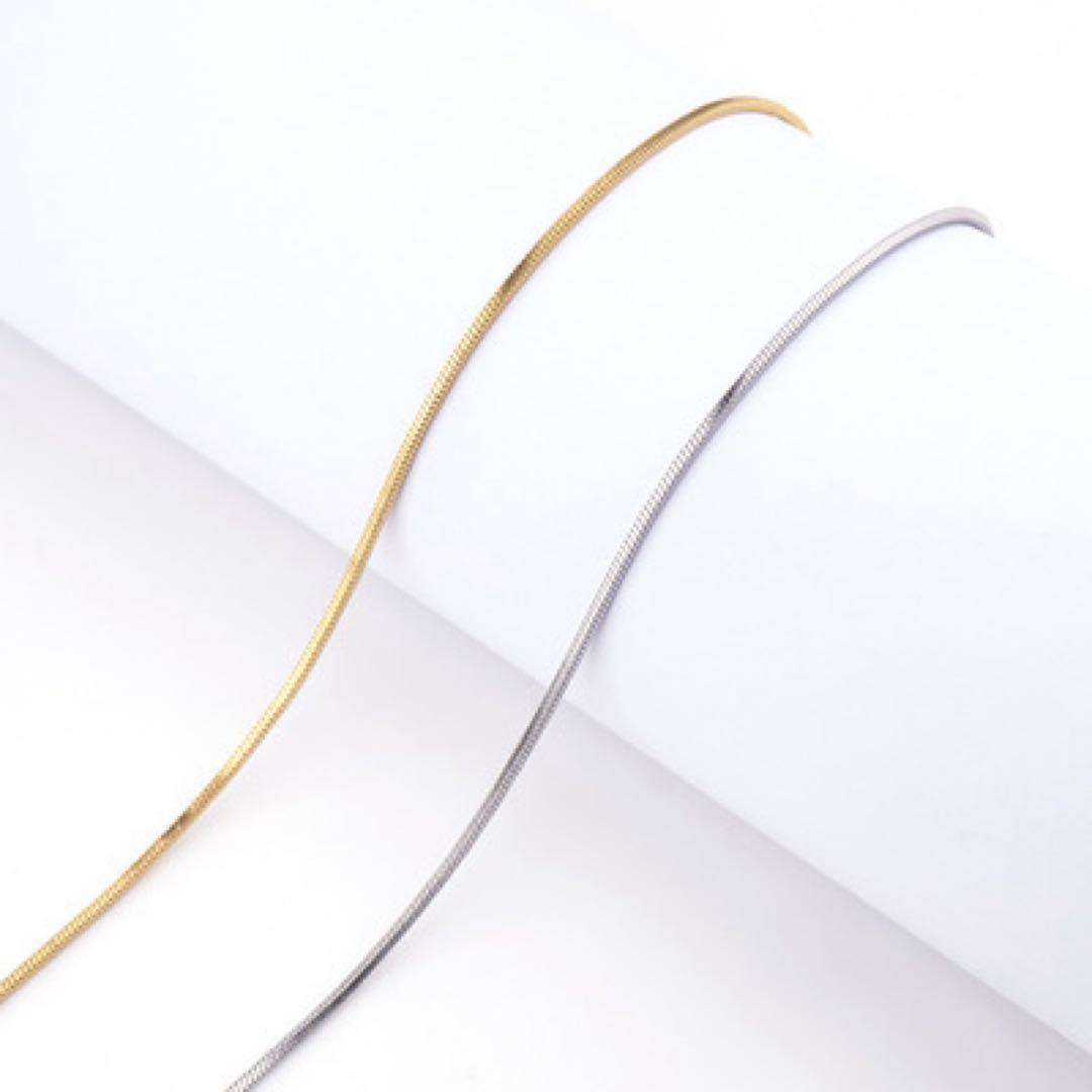 スネーク　チェーン　ネックレス　ゴールド　シンプル　チョーカー　45㎝_画像3