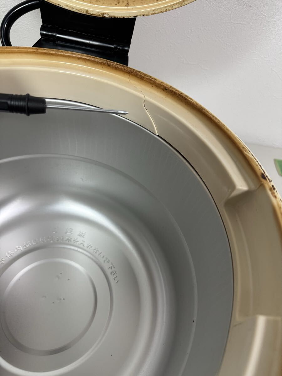 【Tiger JHA-540A】5.4L 業務用保温ジャー 動作確認済み 内部割れあり 現状品_画像8