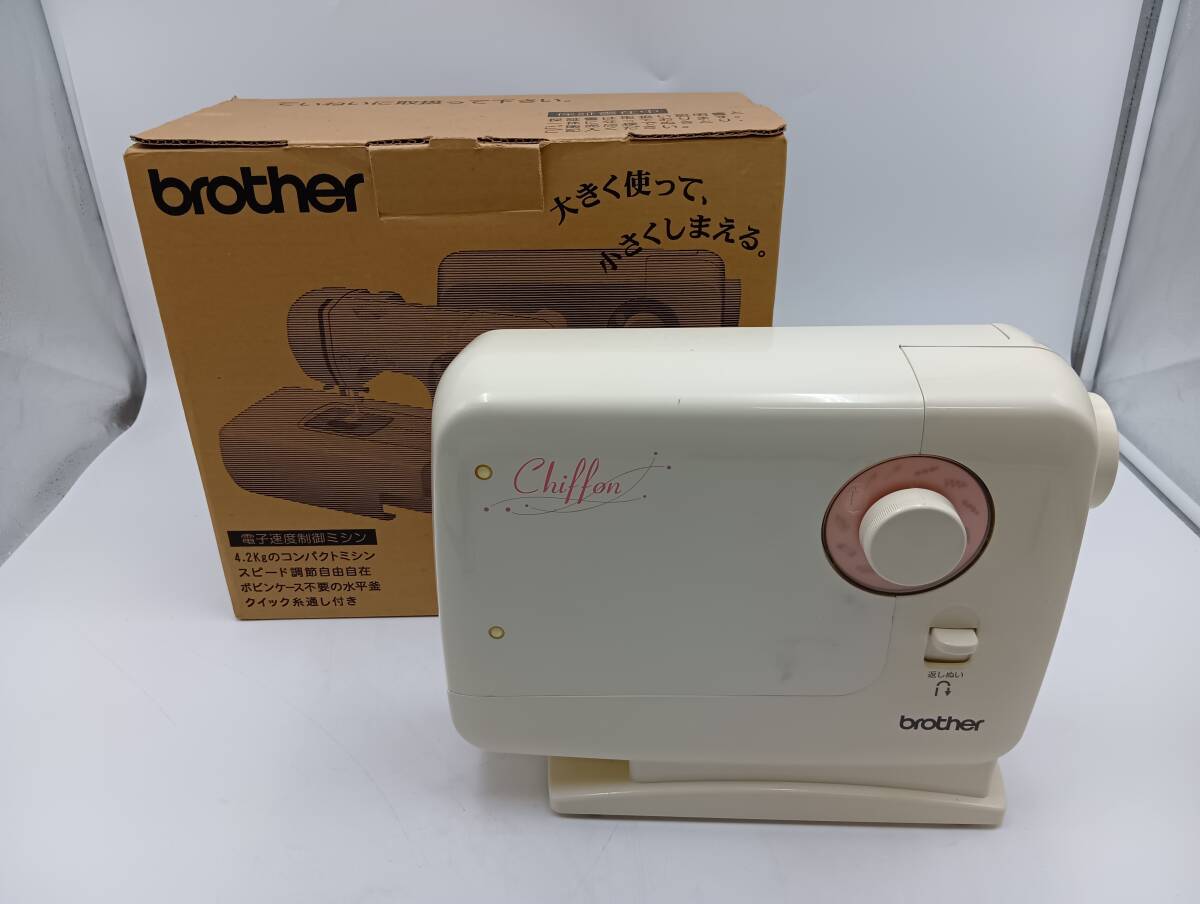 【OK彦】brother ブラザー コンパクト電子ミシン Chiffon EL13003 動作確認済み 1円スタート _画像1