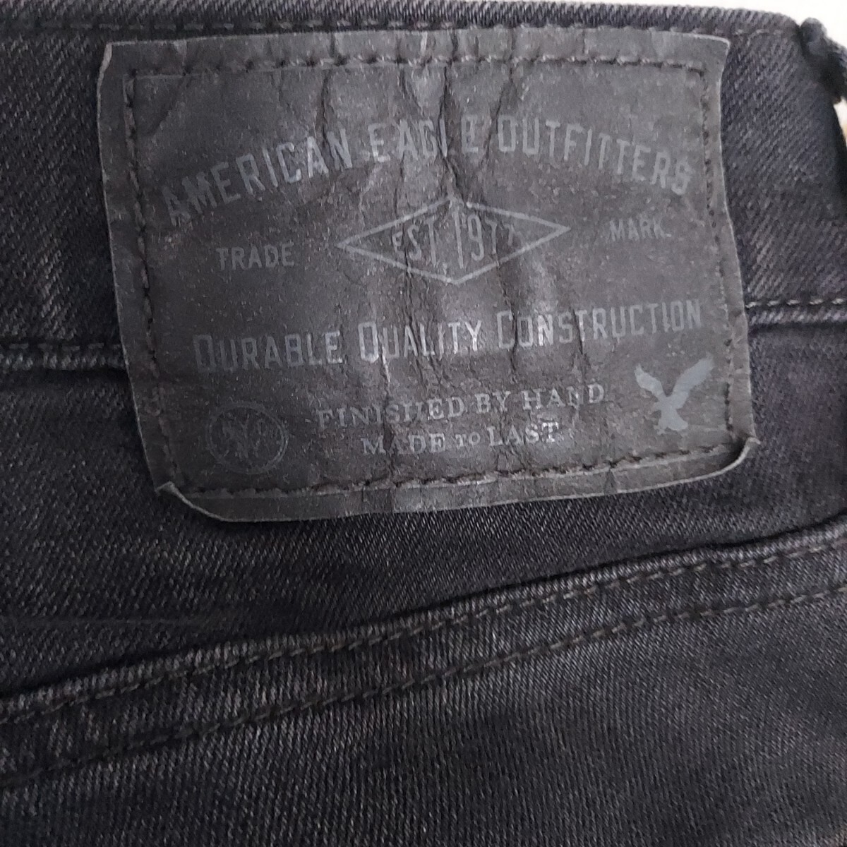 AEO EXTREME FLEX アメリカンイーグル リメイク ブラック ストレッチ スキニーデニムパンツ/31_画像8