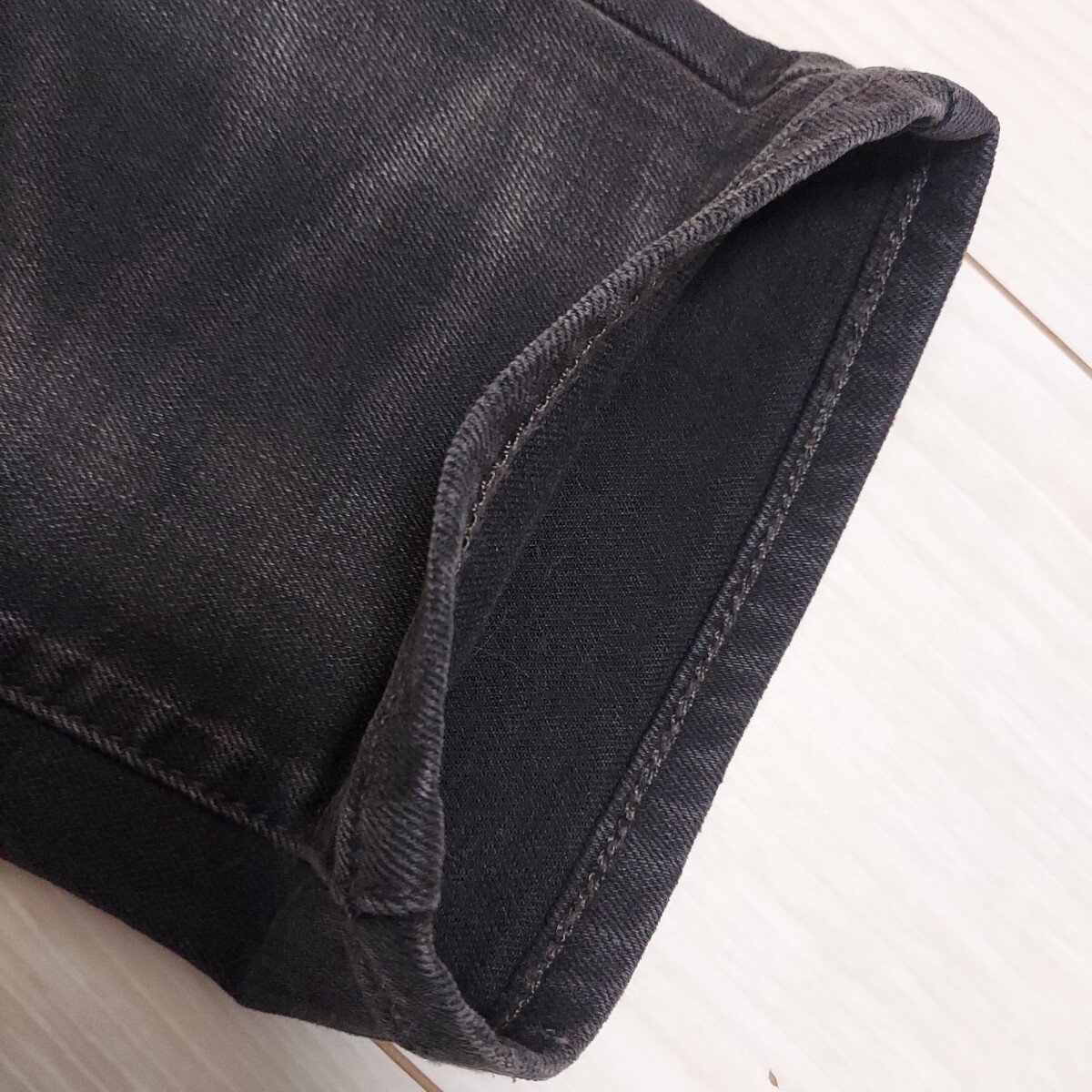 AEO EXTREME FLEX アメリカンイーグル リメイク ブラック ストレッチ スキニーデニムパンツ/31_画像9