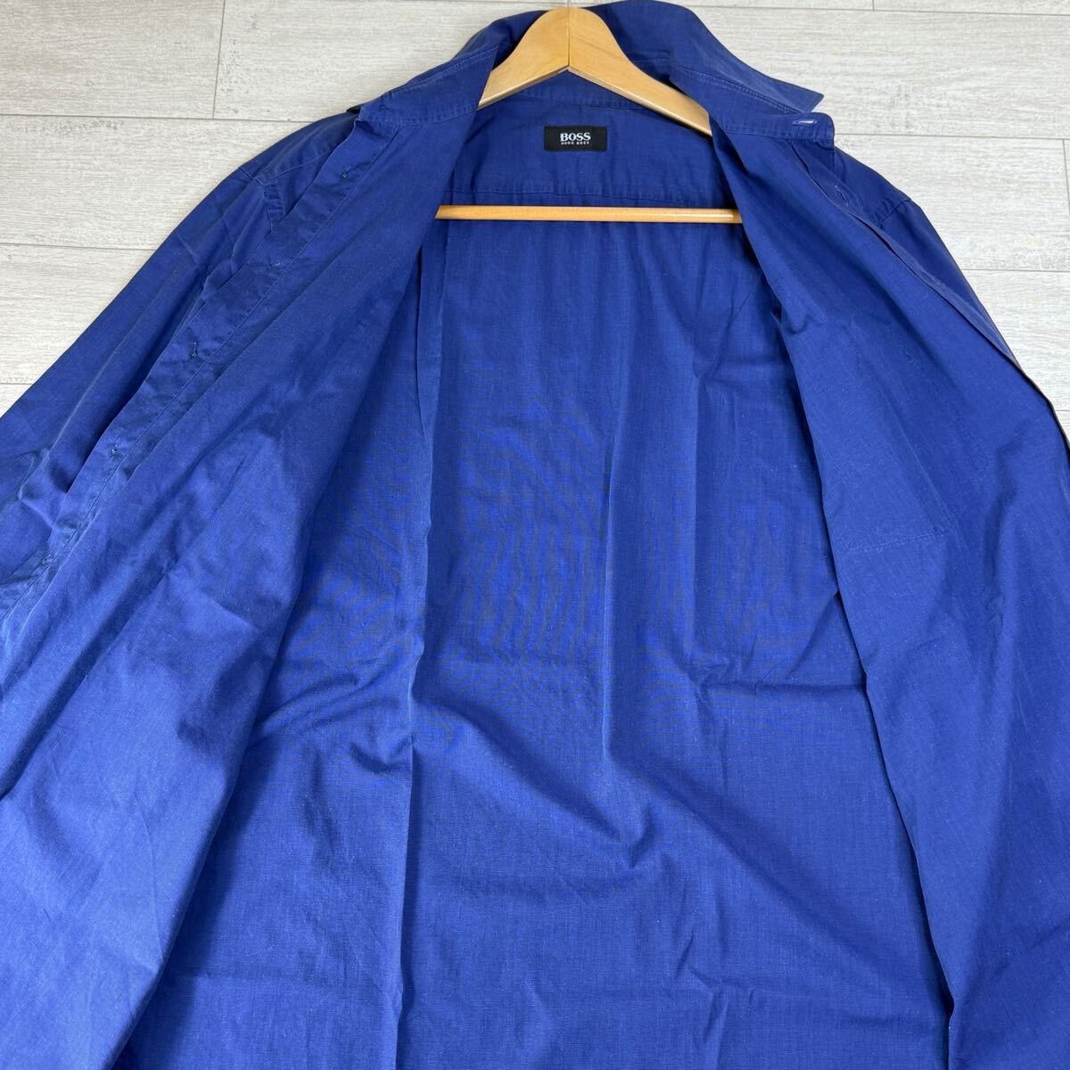 1円〜 HUGO BOSS ヒューゴボス 長袖シャツ レギュラーカラー トップス カジュアル ドレスシャツ 大きめ_画像3