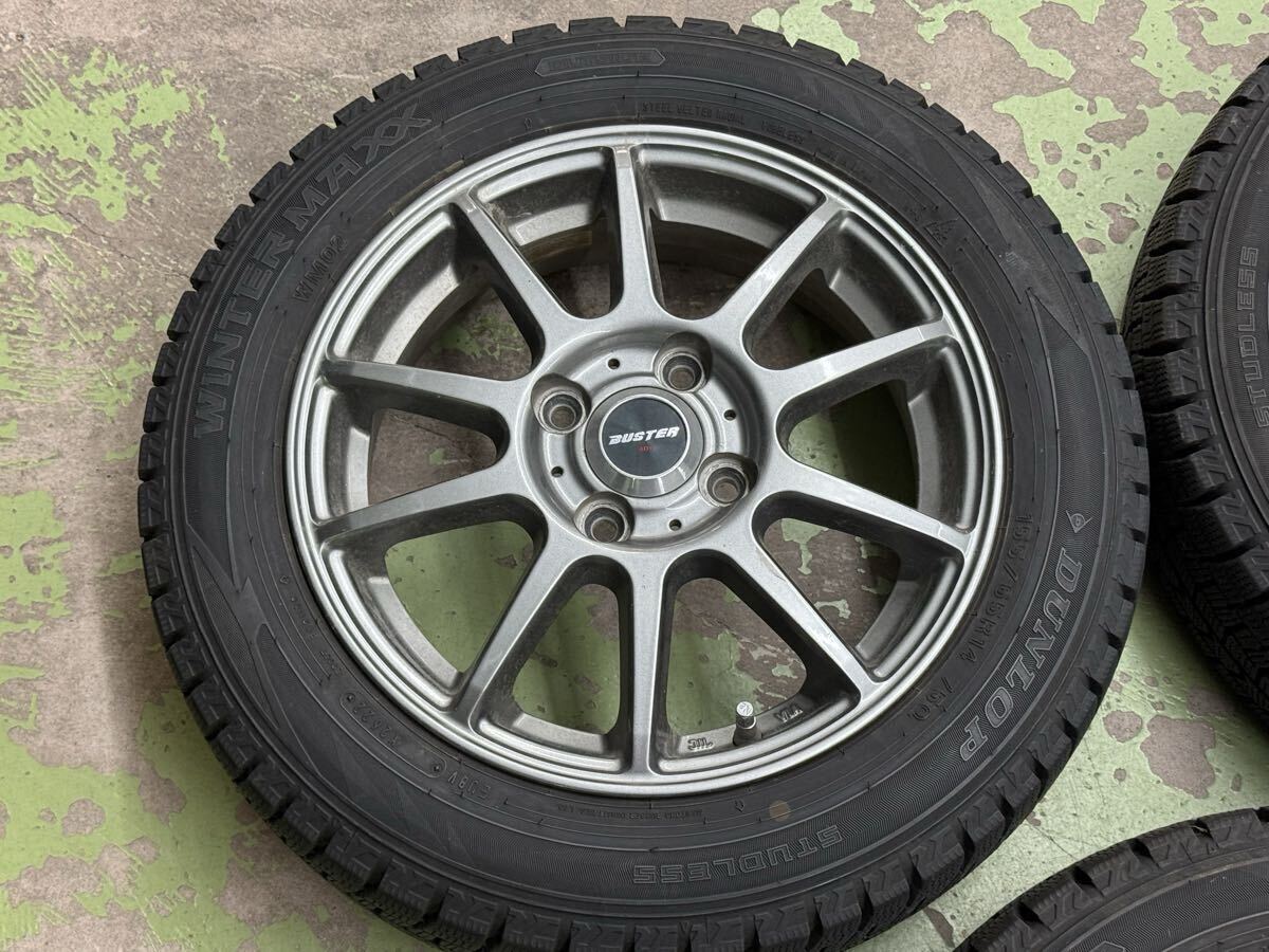 送料無料 2022年製 155/65R14 スタッドレス ダンロップ ウィンターマックス02 WM02 4本セット _画像2