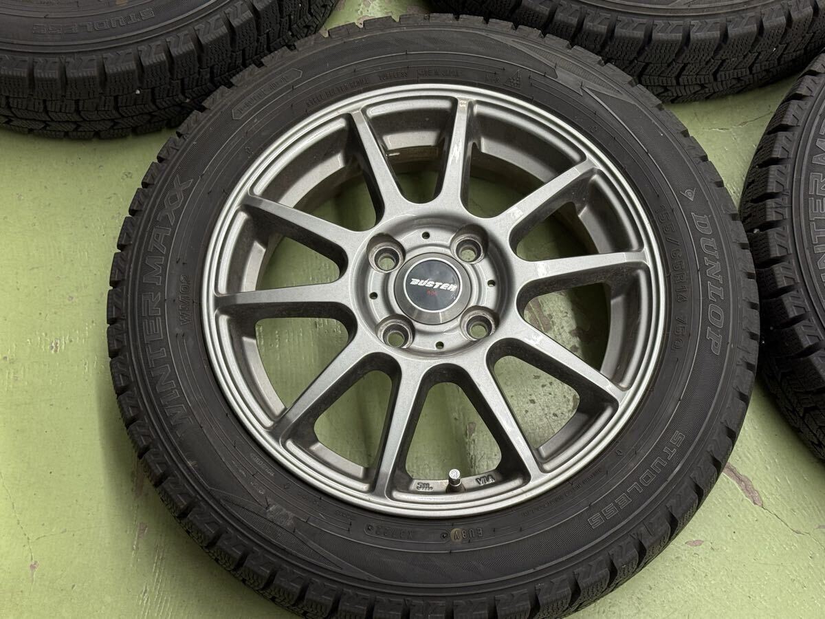 送料無料 2022年製 155/65R14 スタッドレス ダンロップ ウィンターマックス02 WM02 4本セット _画像4