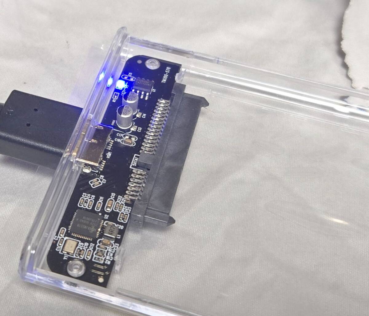 2.5インチ HDD / SSD ケース USB3.0 Micro-B - USB-A 5Gbps 新品 外付け USB3.2 Gen1 サイバーマンデー_画像2